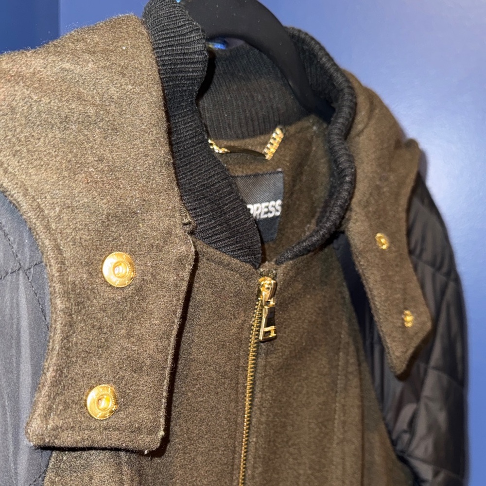 Express- Black and Brown Utility Jacket Size Small - Picture 6 of 17